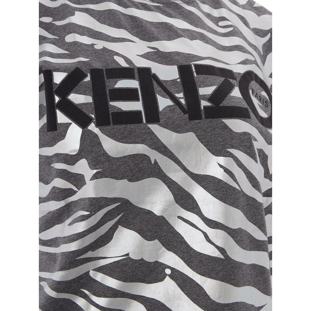 T-shirt Kenzo Multicolor en Coton avec Imprimé Animal Métallisé