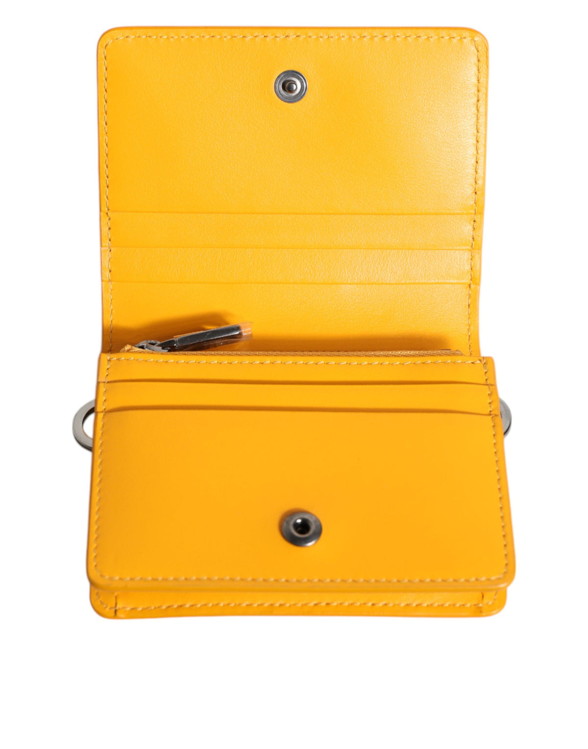 Sac à bandoulière porte-cartes à deux volets en cuir jaune Dolce & Gabbana