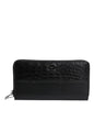 Dolce &amp; Gabbana zwarte leren continentale portemonnee met logo-plaquette en ritssluiting