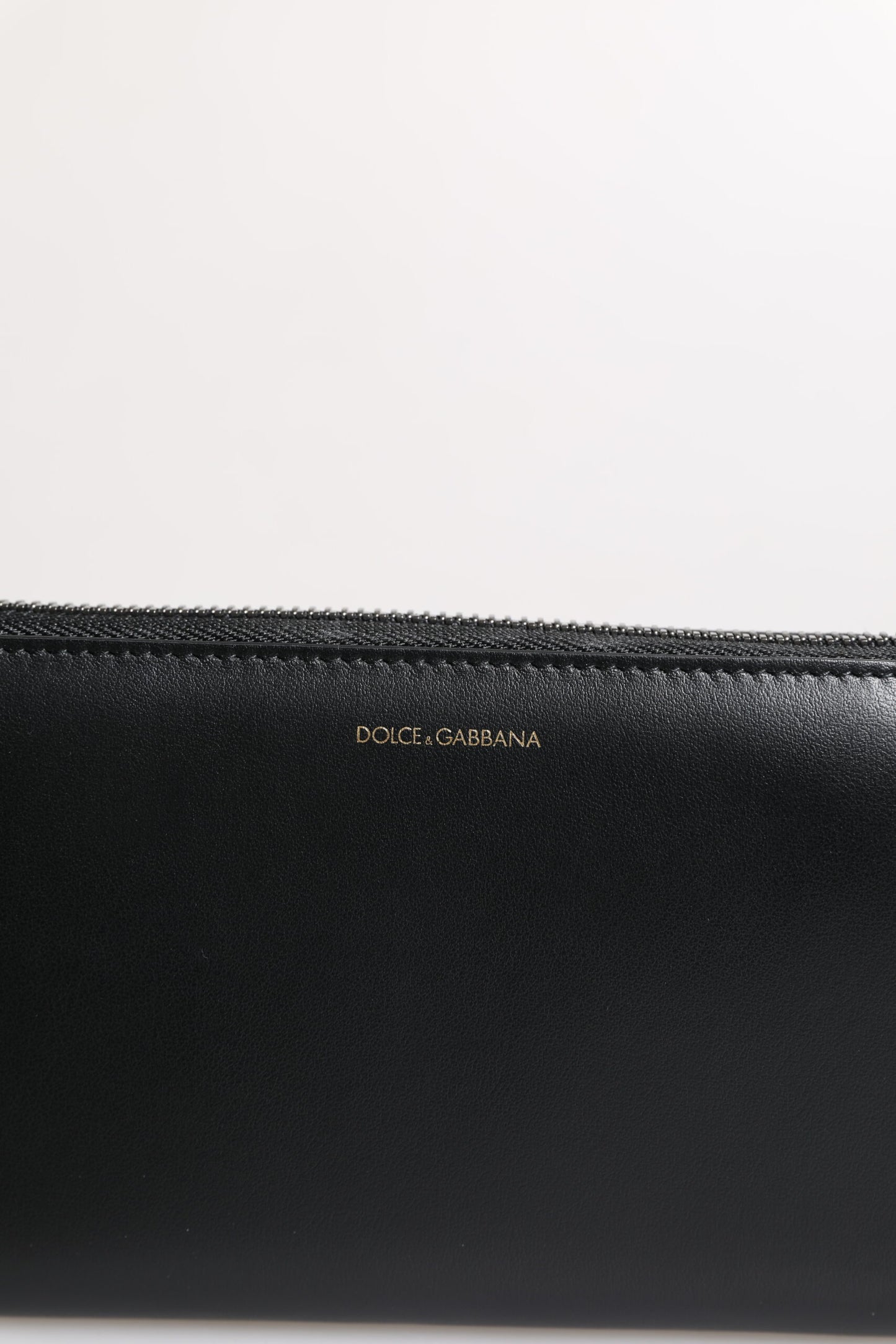 Dolce & Gabbana Zwartblauwe Exotische Leren Continentale Portemonnee met Embossing