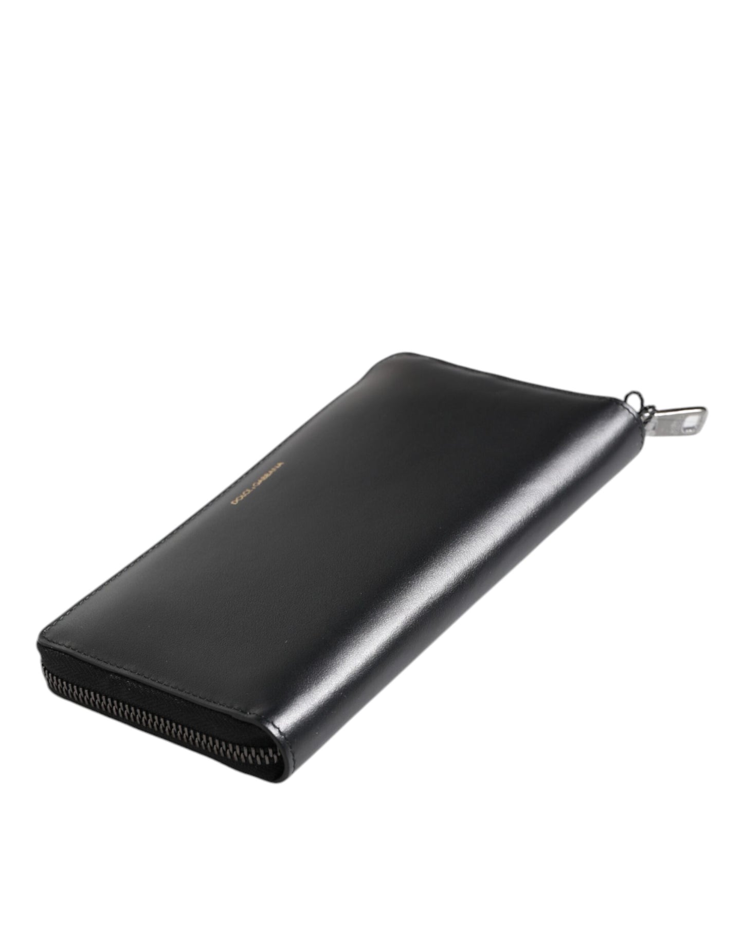 Dolce & Gabbana Zwartblauwe Exotische Leren Continentale Portemonnee met Embossing