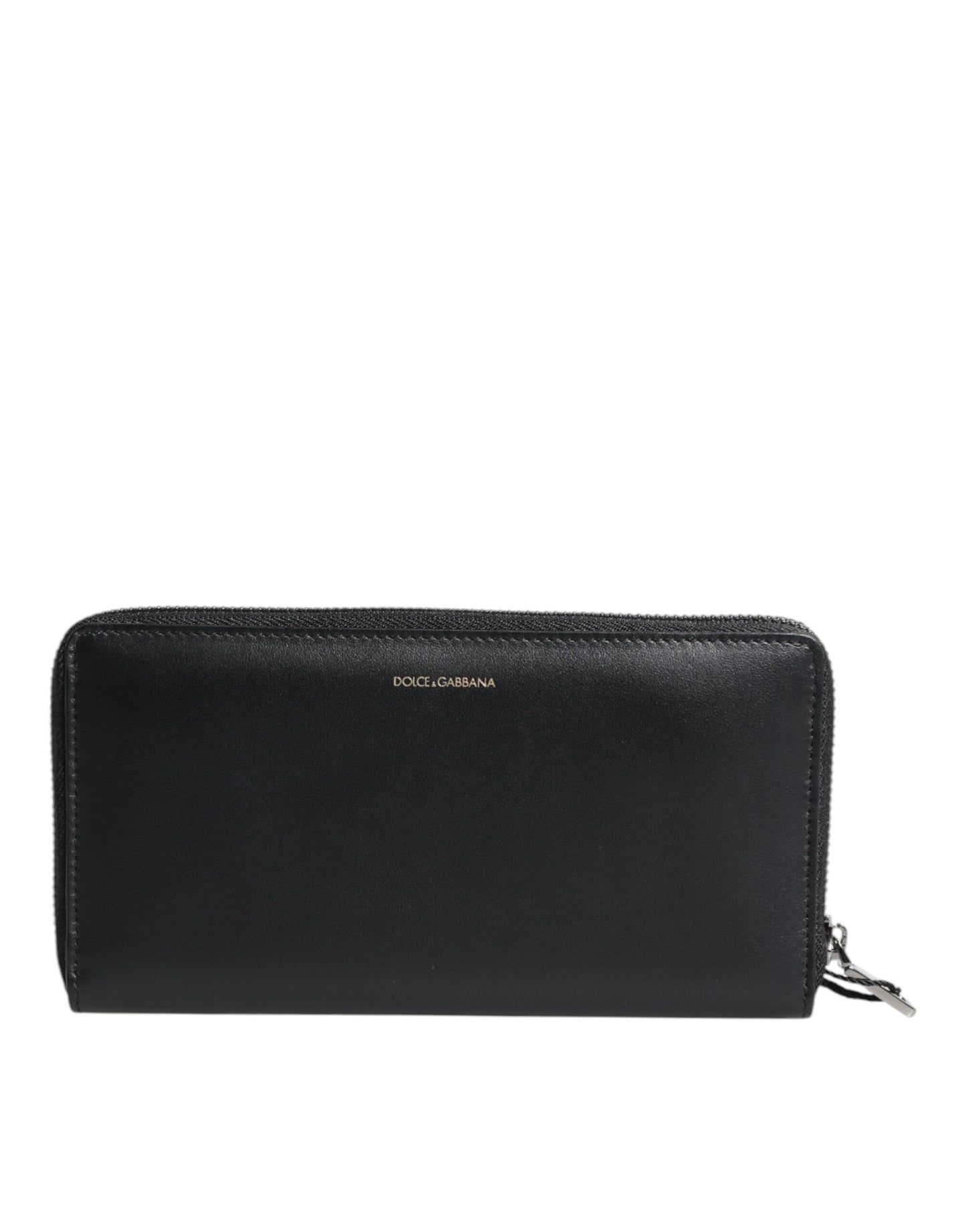 Portefeuille continental Dolce &amp; Gabbana en cuir exotique noir et bleu gaufré