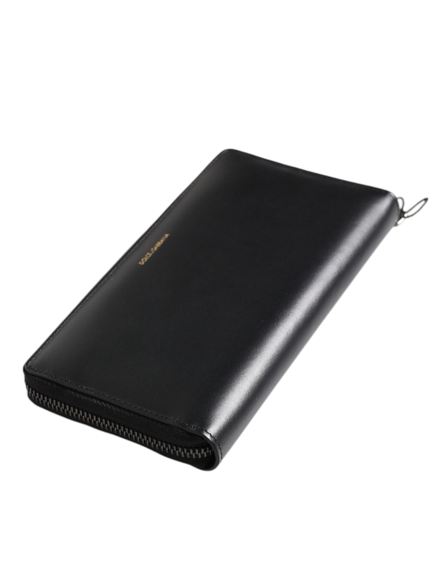 Dolce & Gabbana Zwartblauwe Exotische Leren Continentale Portemonnee met Embossing