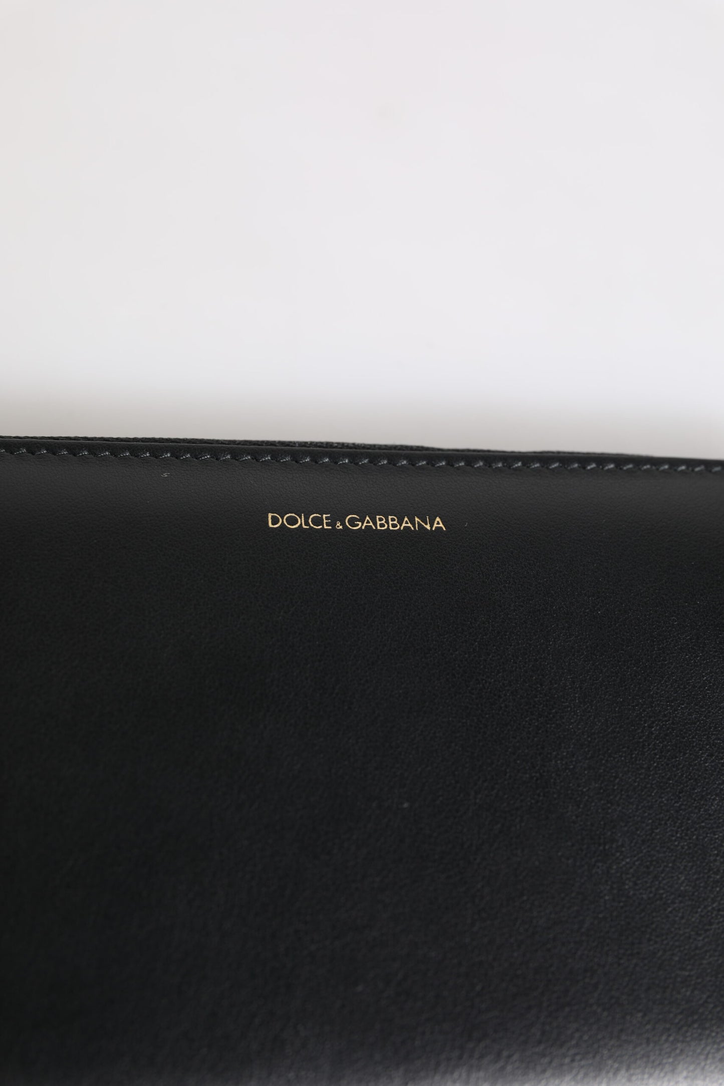 Dolce & Gabbana Zwartblauwe Exotische Leren Continentale Portemonnee met Embossing