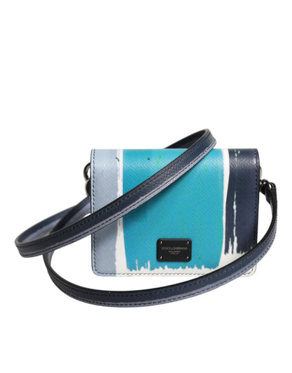 Dolce & Gabbana Multicolor leren DG Logo Bifold kaarthouder portemonnee