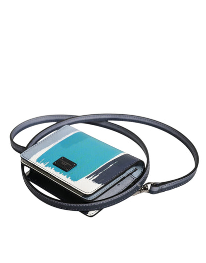 Dolce & Gabbana Multicolor leren DG Logo Bifold kaarthouder portemonnee