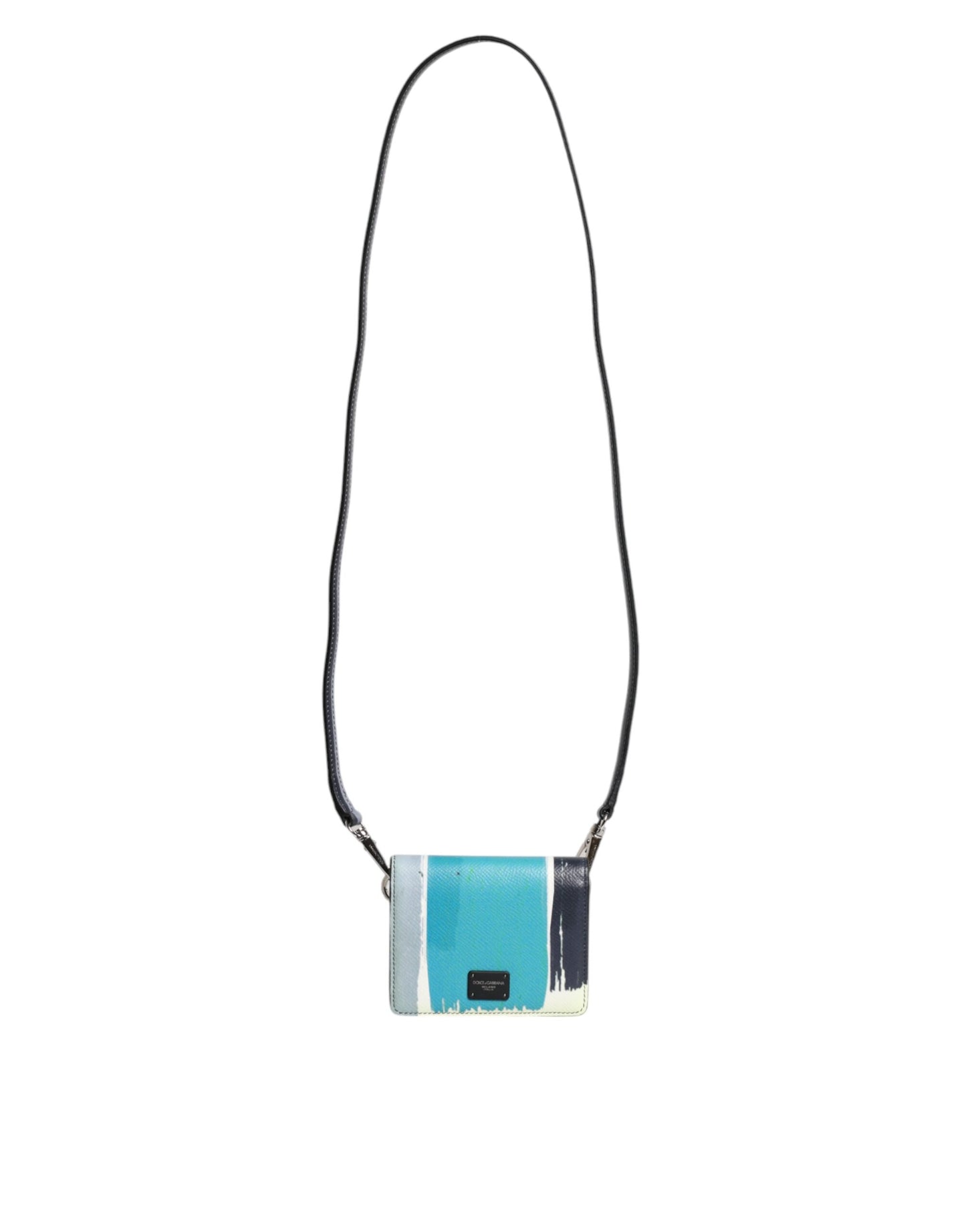 Dolce & Gabbana Multicolor leren DG Logo Bifold kaarthouder portemonnee