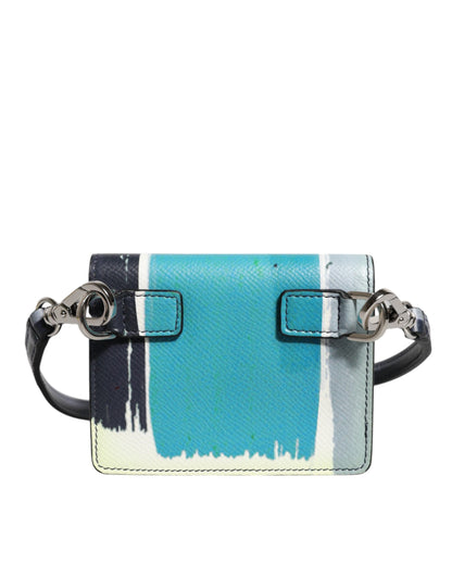 Dolce & Gabbana Multicolor leren DG Logo Bifold kaarthouder portemonnee