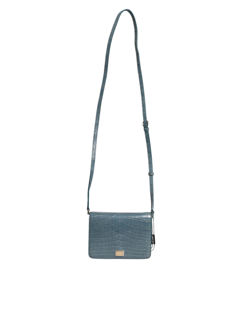 Sac Mini Crossbody en Cuir Exotique Vert Dolce & Gabbana