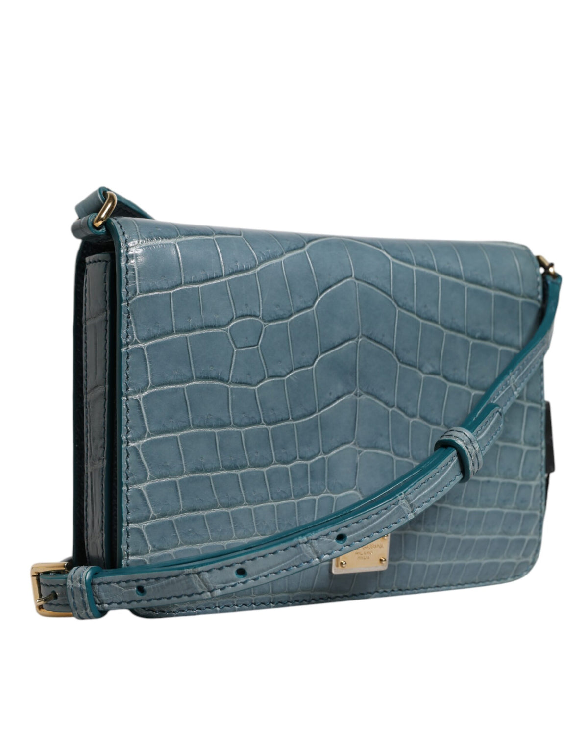 Sac Mini Crossbody en Cuir Exotique Vert Dolce & Gabbana