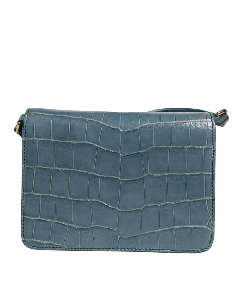 Sac Mini Crossbody en Cuir Exotique Vert Dolce & Gabbana