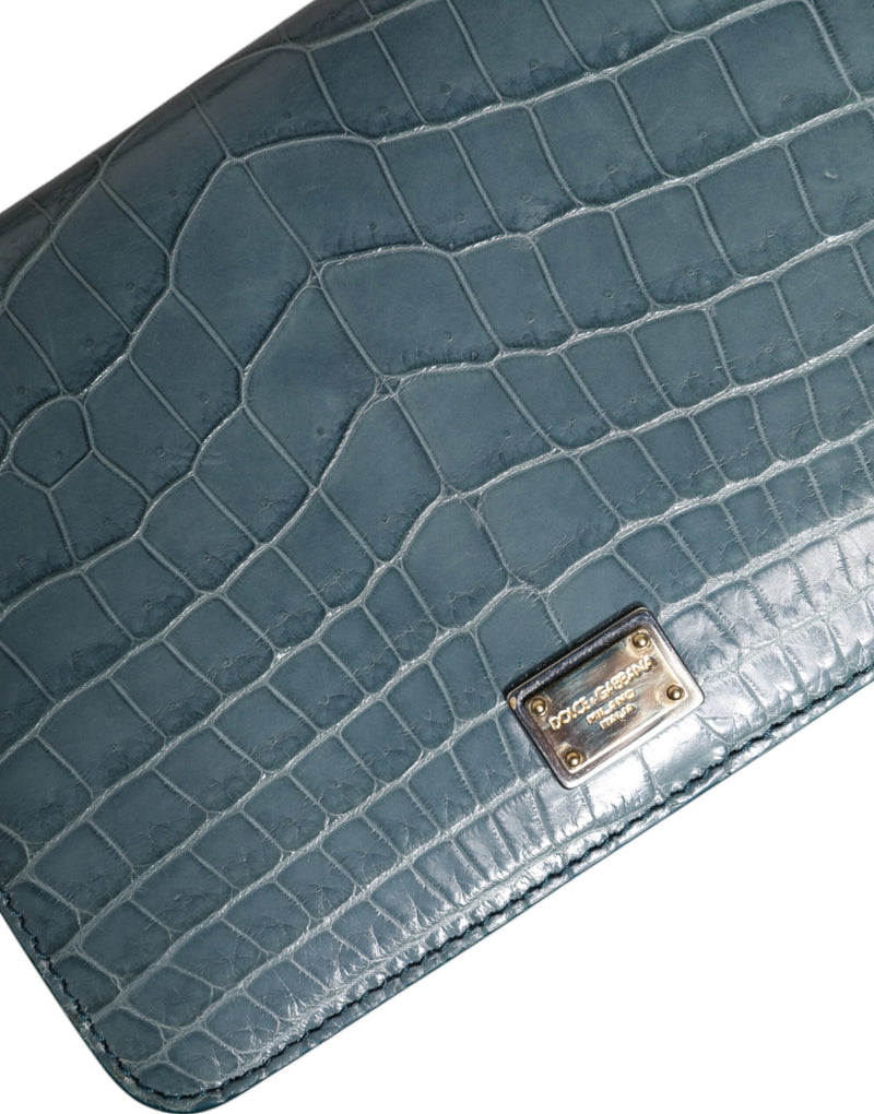 Sac Mini Crossbody en Cuir Exotique Vert Dolce & Gabbana