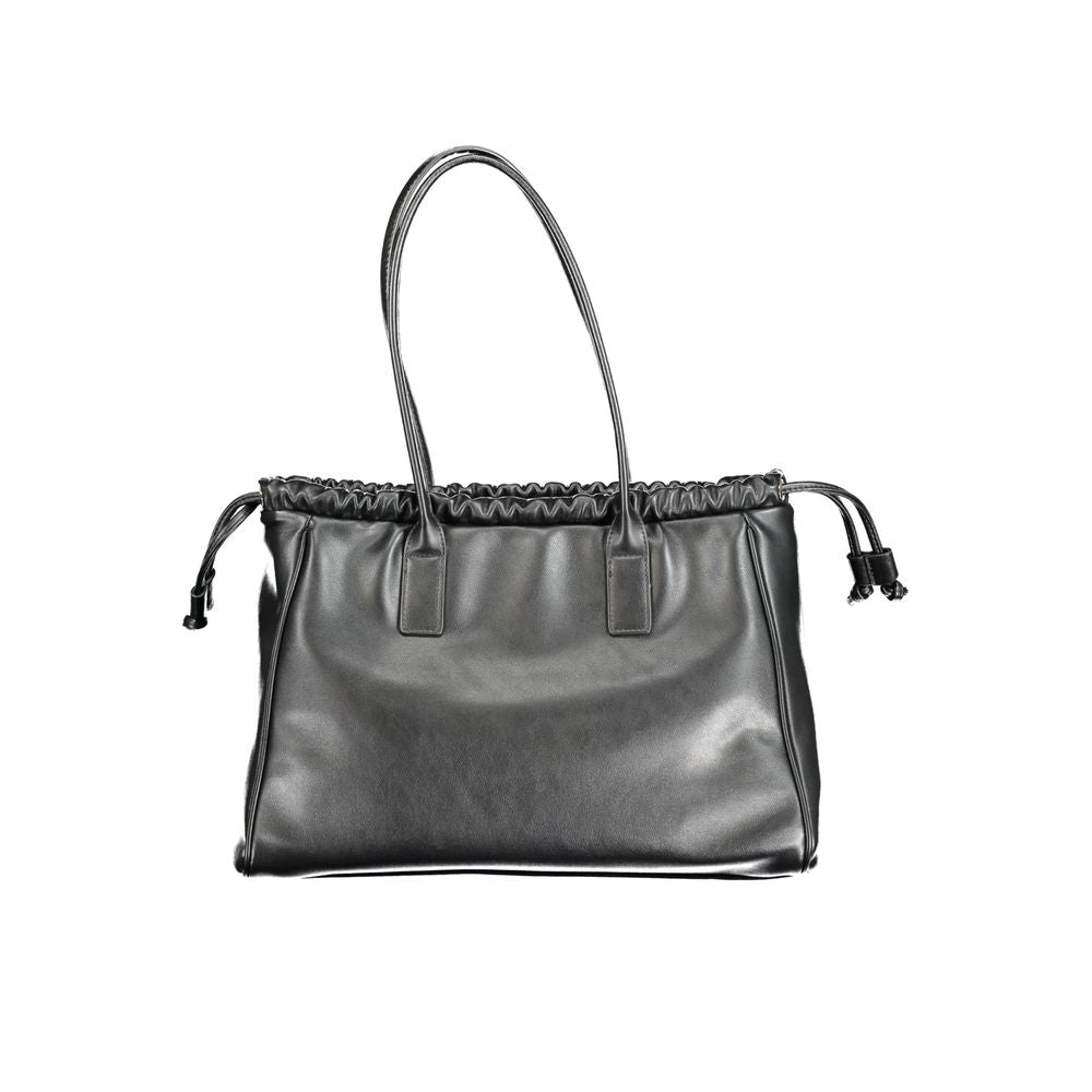 Mario Valentino Black Polyethylene Handbag - Chic & Functional