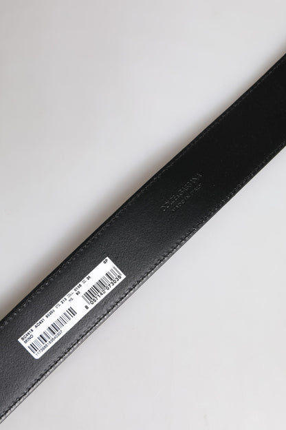 Ceinture classique Dolce & Gabbana en cuir marron avec boucle en métal doré