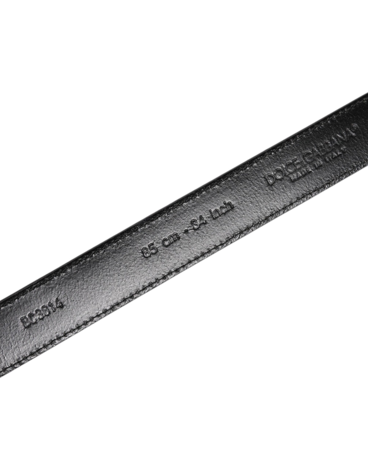 Ceinture Dolce &amp; Gabbana en cuir gris avec boucle en métal argenté