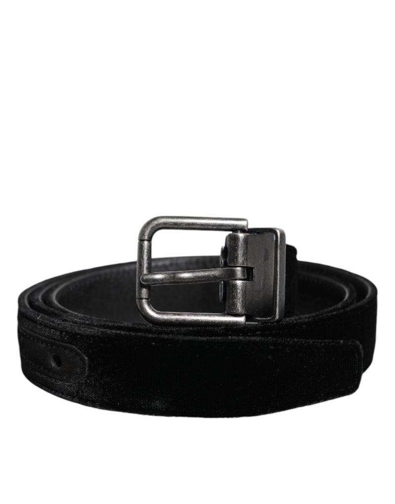 Dolce &amp; Gabbana zwarte leren klassieke riem met metalen gesp
