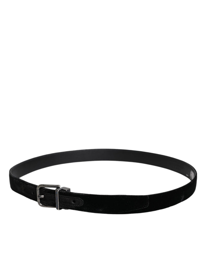 Dolce &amp; Gabbana zwarte leren klassieke riem met metalen gesp