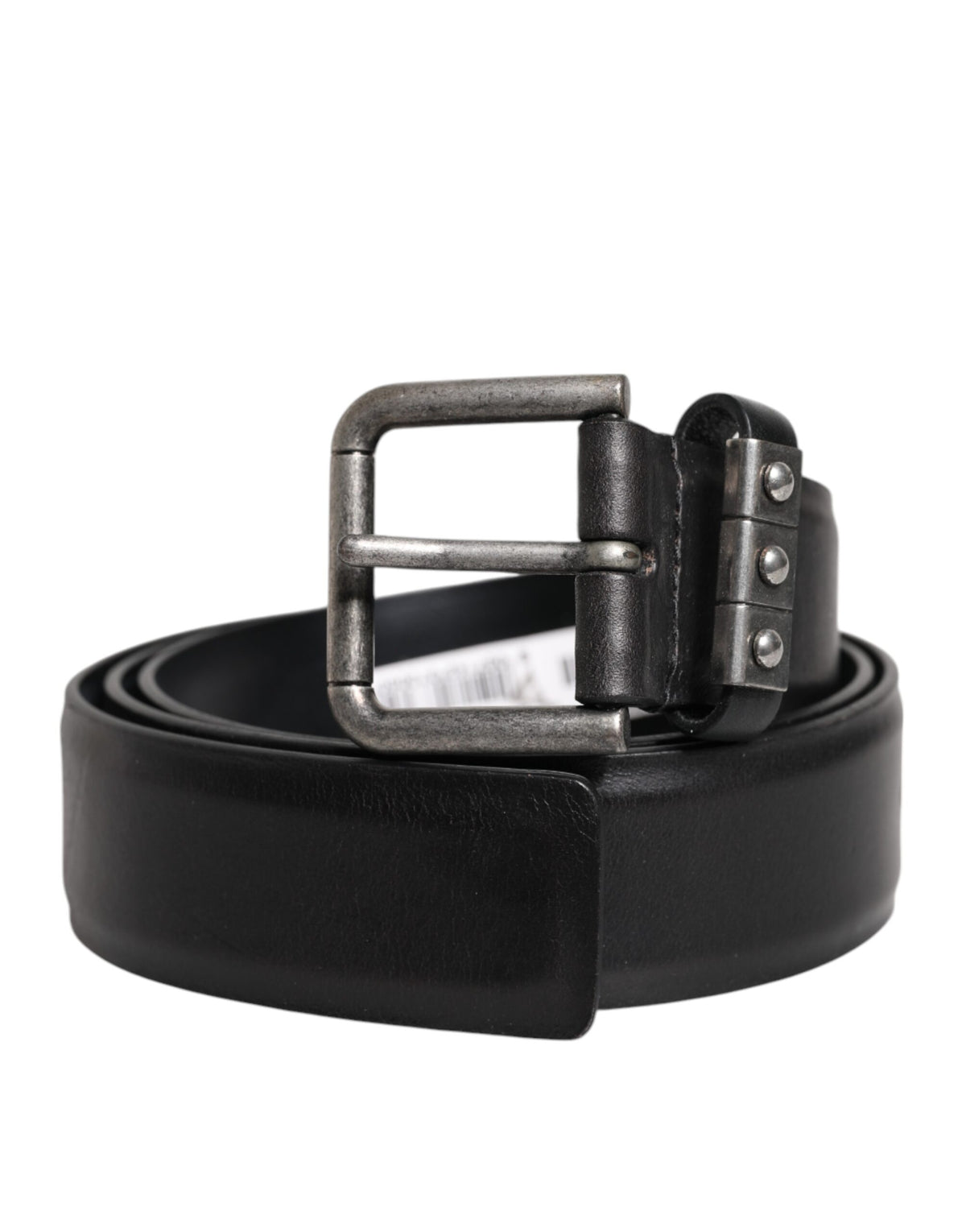 Ceinture classique en cuir noir avec boucle en métal Dolce &amp; Gabbana