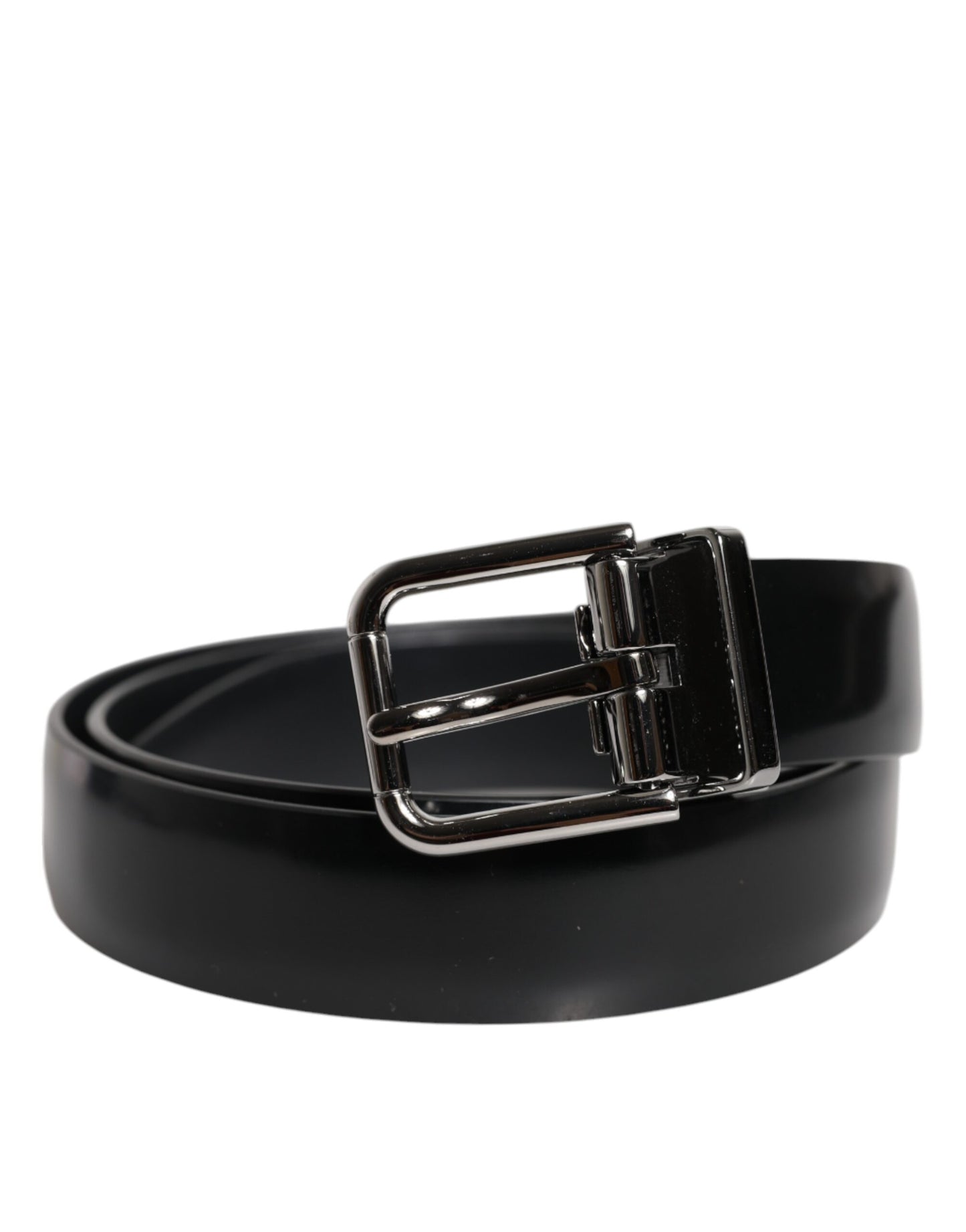 Dolce & Gabbana Zwarte Klassieke Riem met Gesp van Effen Leer
