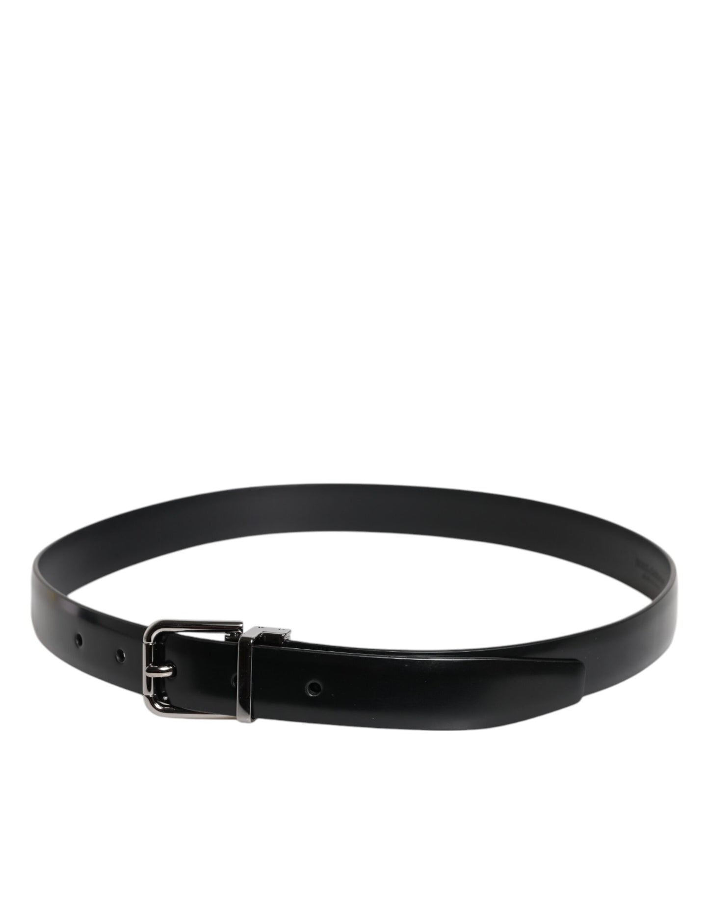Dolce & Gabbana Zwarte Klassieke Riem met Gesp van Effen Leer