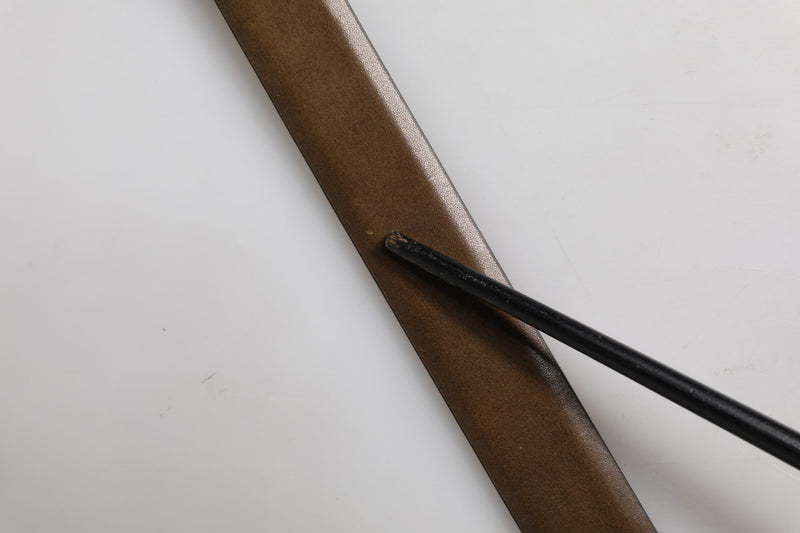 Dolce &amp; Gabbana Bruine Leren Klassieke Metalen Logo Gesp Riem