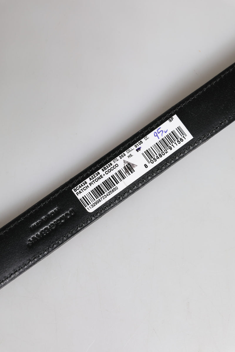 Dolce &amp; Gabbana Bruine Exotische Lederen Metalen Logo Gesp Riem