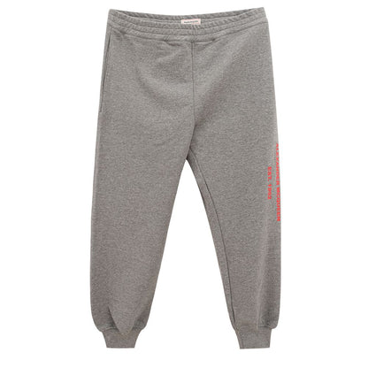Pantalon en coton mélangé gris chic d'Alexander McQueen