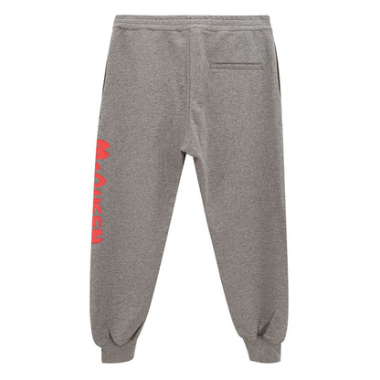 Pantalon en coton mélangé gris chic d'Alexander McQueen