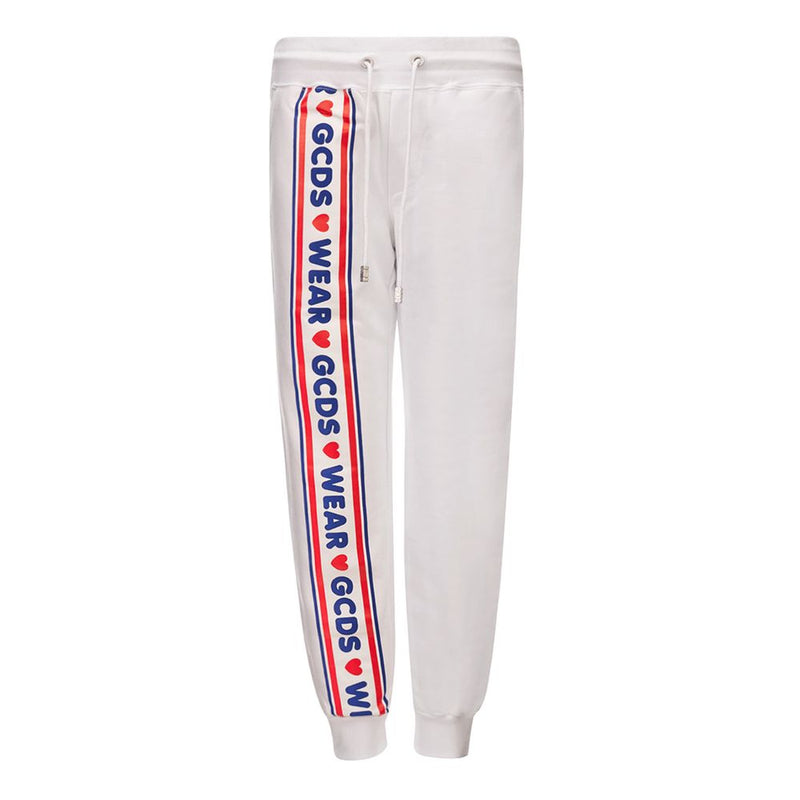 GCDS White Cotton Joggers Workout Pant - Stylish & Comfortable