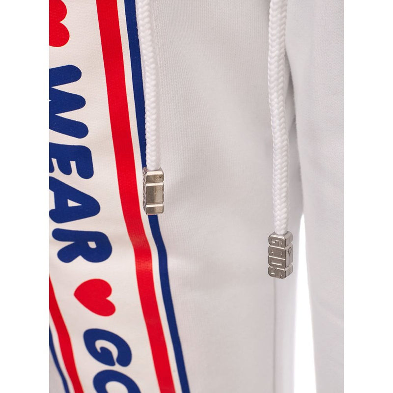 GCDS White Cotton Joggers Workout Pant - Stylish & Comfortable