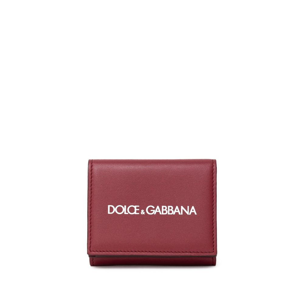 Dolce & Gabbana rode kalfsleren portemonnee