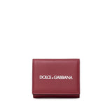 Portefeuille en cuir de veau rouge Dolce &amp; Gabbana