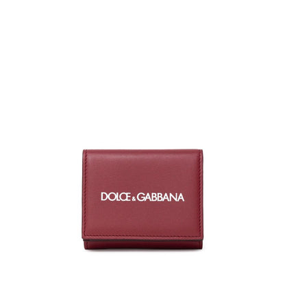 Dolce & Gabbana rode kalfsleren portemonnee