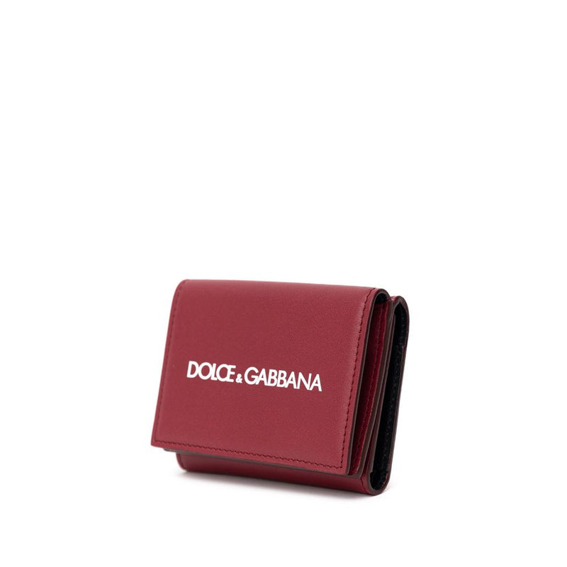 Dolce &amp; Gabbana rode kalfsleren portemonnee