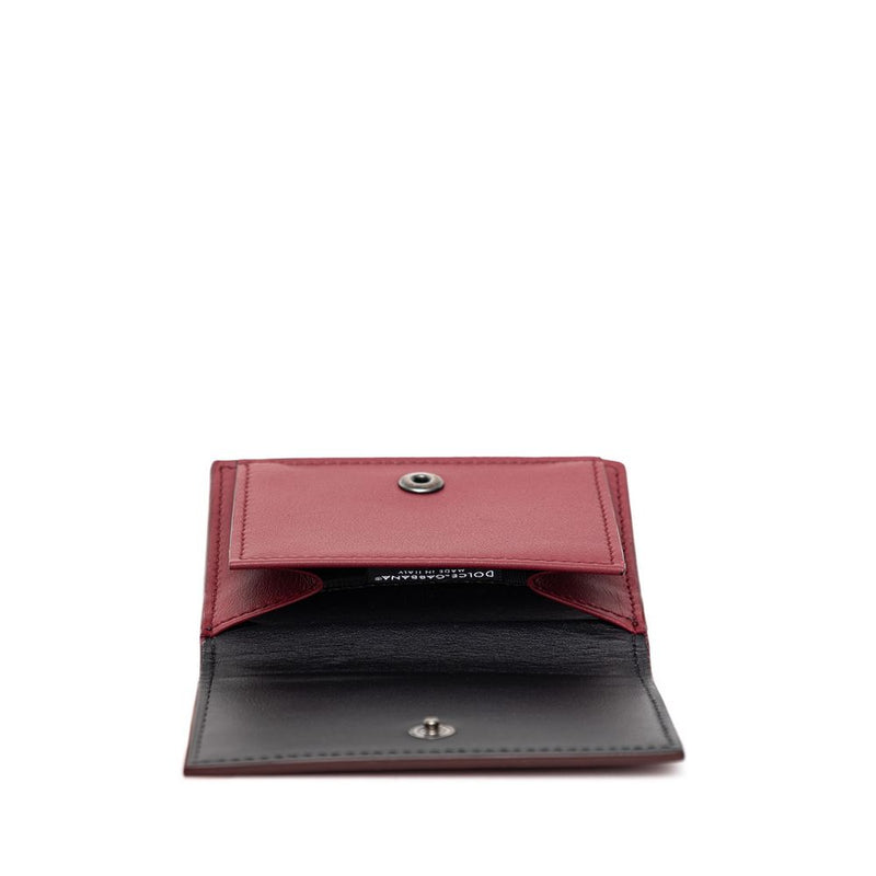 Dolce &amp; Gabbana rode kalfsleren portemonnee