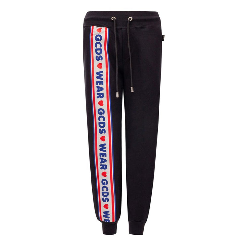 GCDS Black Cotton Joggers - Stylish Workout Pants for Women