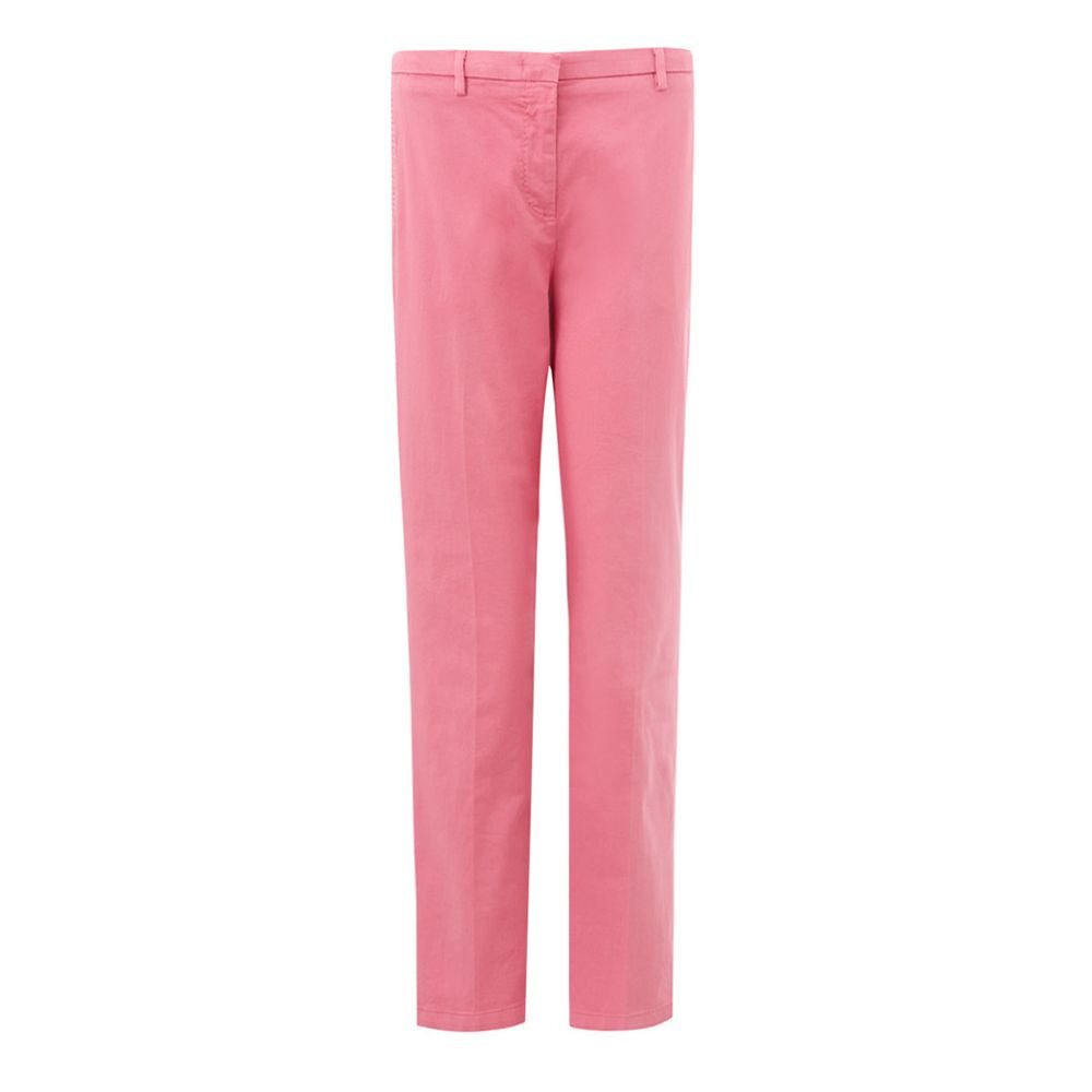 Pantalon en coton rose élégant Lardini pour un style sophistiqué