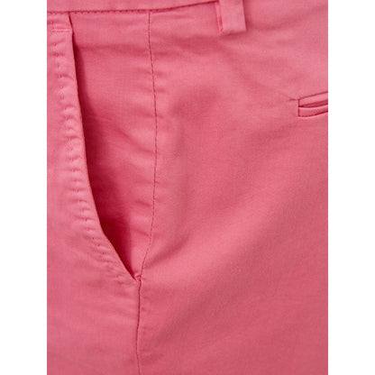 Pantalon en coton rose élégant Lardini pour un style sophistiqué