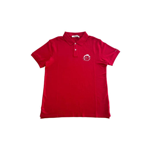 Trussardi strandkleding, rood katoenen heren polo shirt