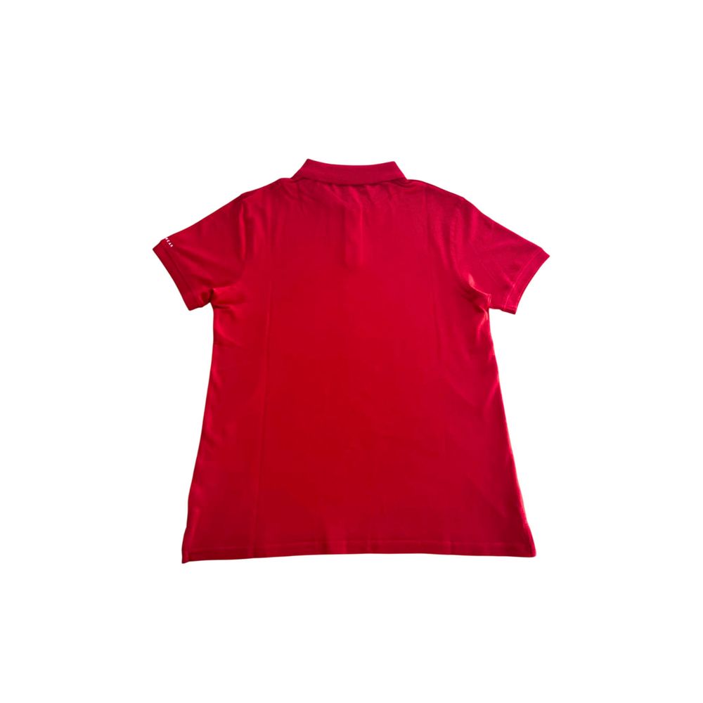 Trussardi strandkleding, rood katoenen heren polo shirt