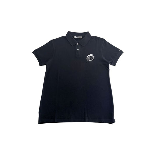 Trussardi Beachwear Zwart Katoenen Poloshirt voor Heren