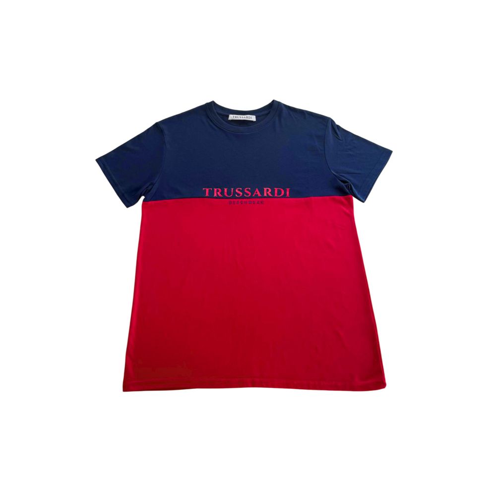 Trussardi Beachwear Red Cotton Men's T-Shirt
