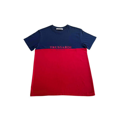 Trussardi Beachwear Red Cotton Men's T-Shirt