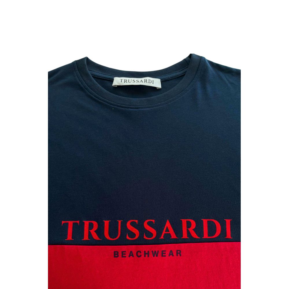 Trussardi Beachwear Red Cotton Men's T-Shirt