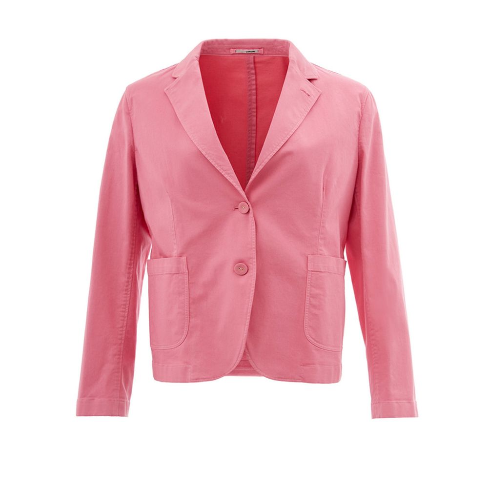 Lardini Elegant Pink Cotton Jacket for Women - Sophisticated Style