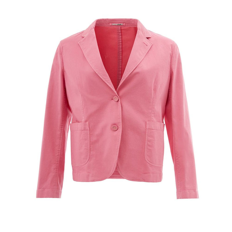 Lardini Elegant Pink Cotton Jacket for Women - Sophisticated Style
