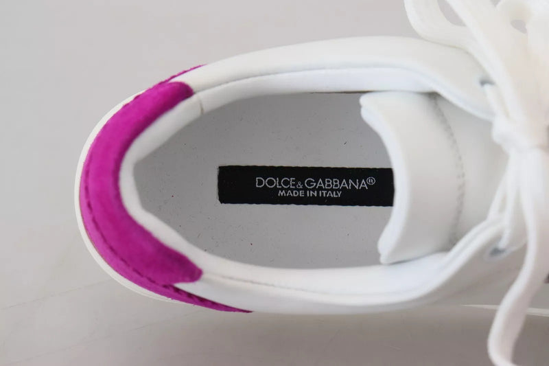 Dolce & Gabbana White Classic Portofino Low-Top Sneakers