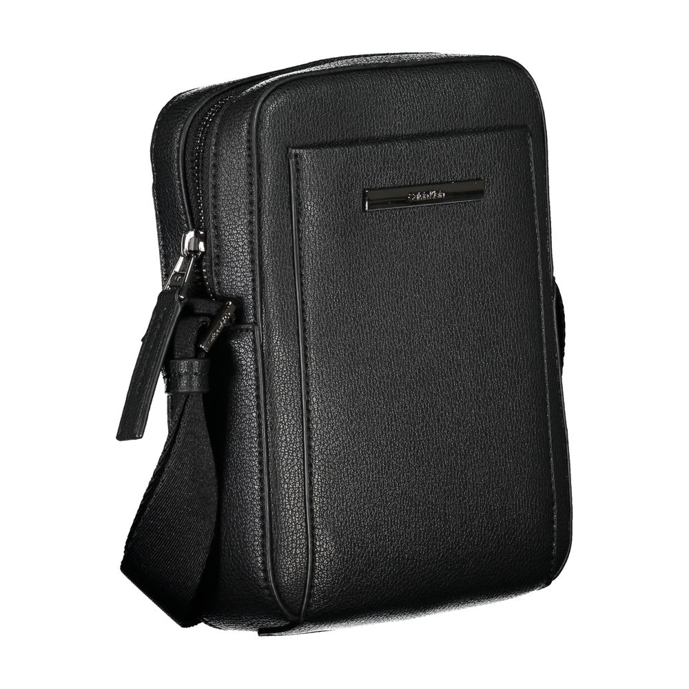 Calvin Klein Strakke Zwarte Schoudertas met Logo Detail