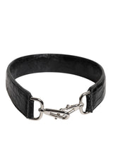 Dolce & Gabbana Black Alligator Leather Shoulder Strap Bag