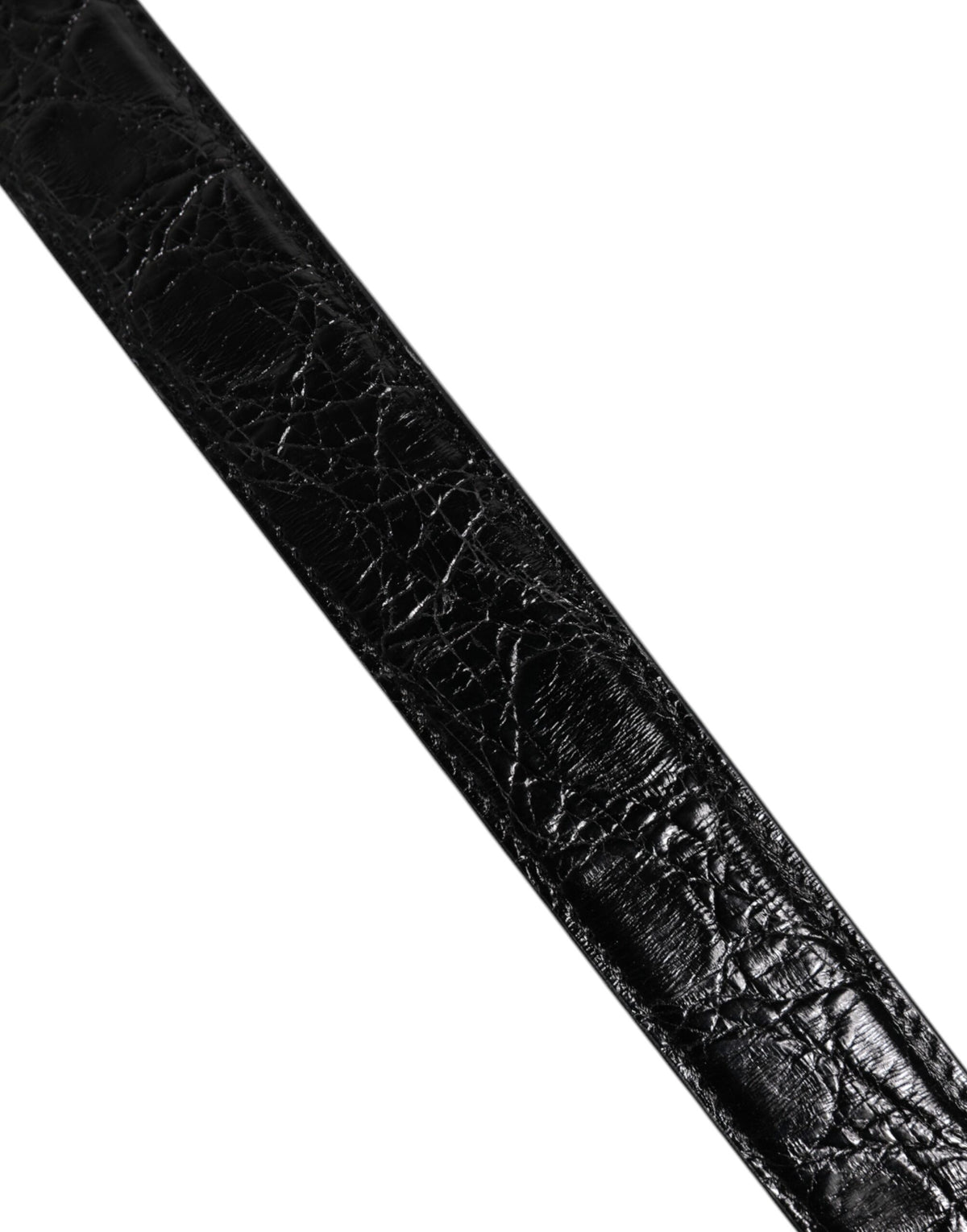 Dolce & Gabbana Black Alligator Leather Shoulder Strap Bag